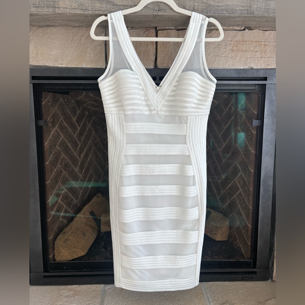 Cache Striped Dress Ivory